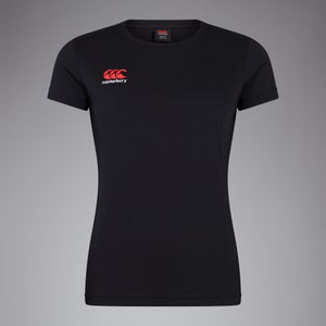 CANTERBURY SMALL LOGO COTTON TEE W AF BLACK