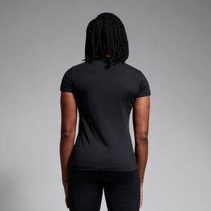 Womens Small Logo Cotton Tee Black