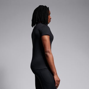 Womens Small Logo Cotton Tee Black