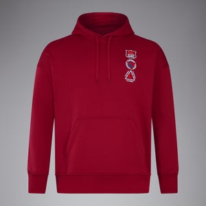 ADULT UNISEX OVERSIZE HOODY RED - L