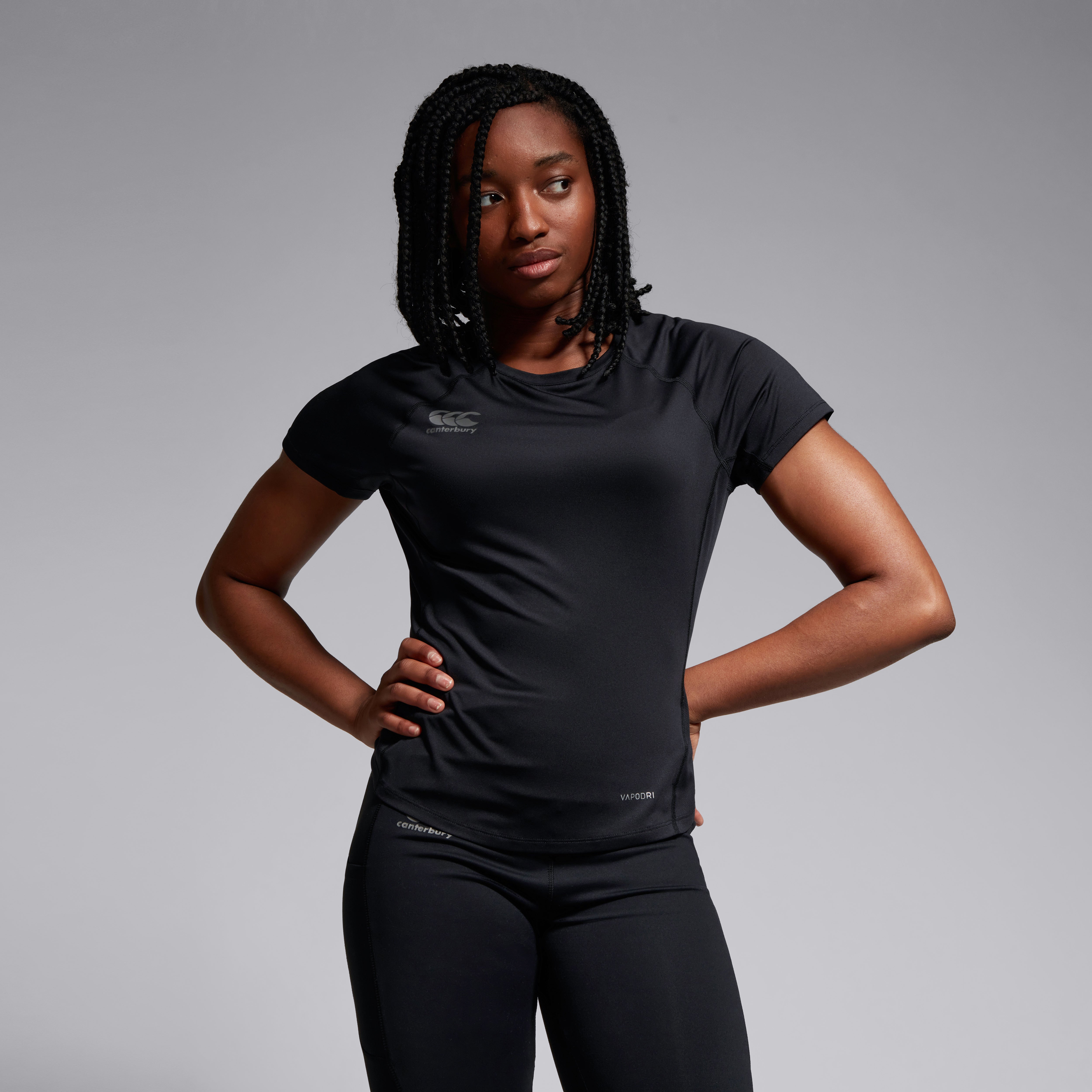Womens Superlight Short Sleeve Tee Black | Canterbury