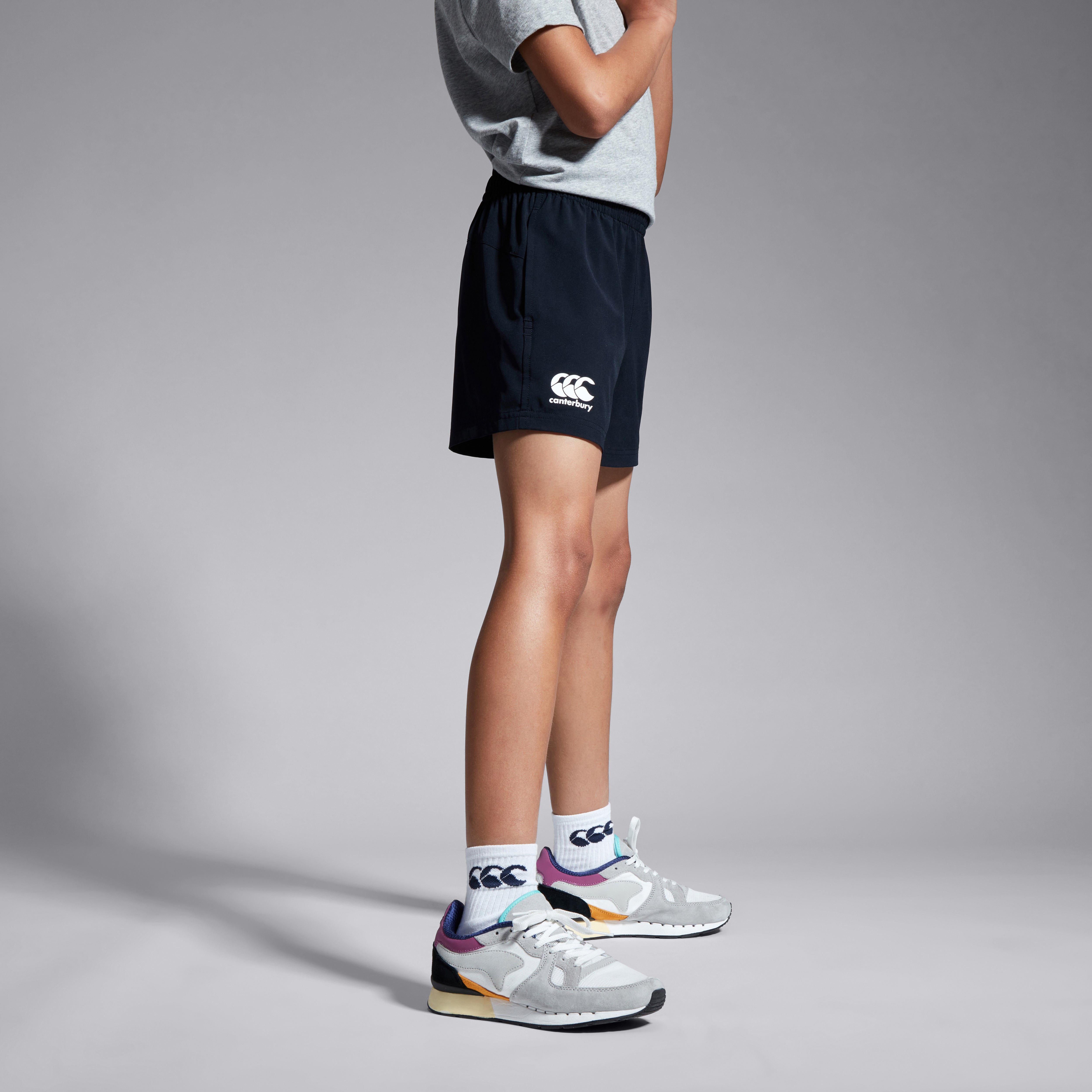 Junior Unisex Woven Short Black | Canterbury