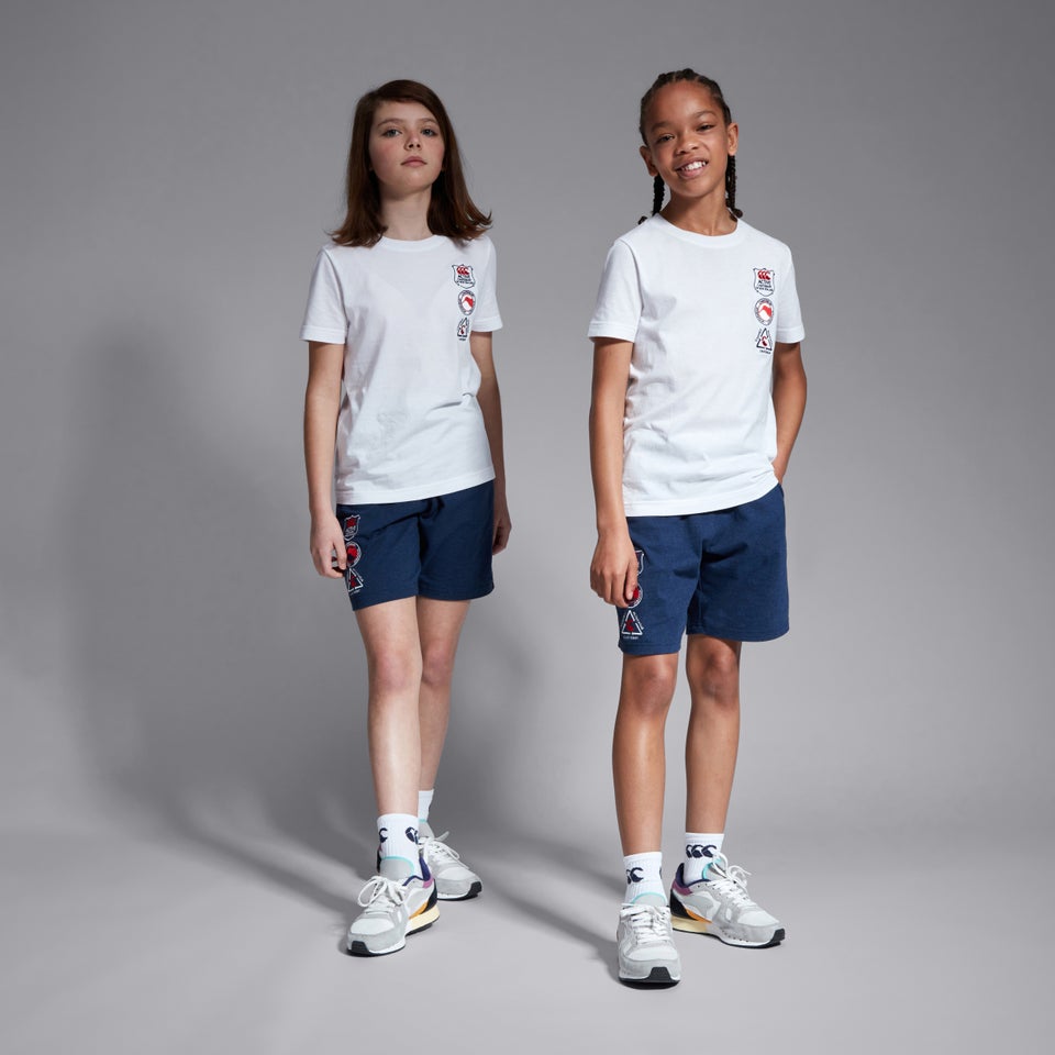 Junior Unisex Cotton Short Blue