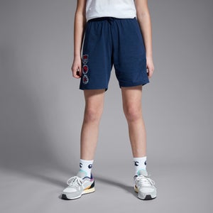 Junior Unisex Cotton Short Blue