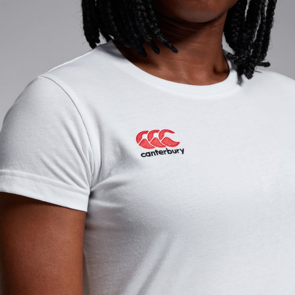 CANTERBURY SMALL LOGO COTTON TEE W AF WHITE