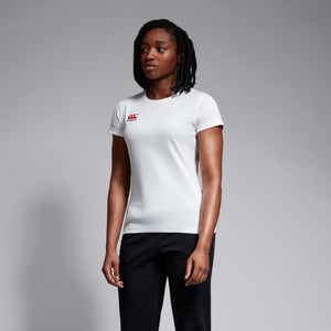 Womens Small Logo Cotton Tee White