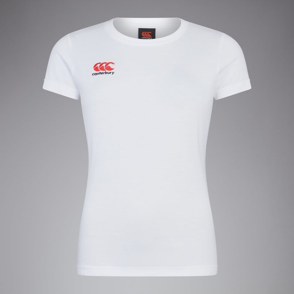 CANTERBURY SMALL LOGO COTTON TEE W AF WHITE