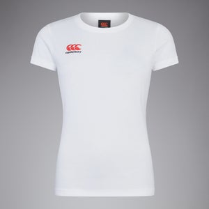 CANTERBURY SMALL LOGO COTTON TEE W AF WHITE