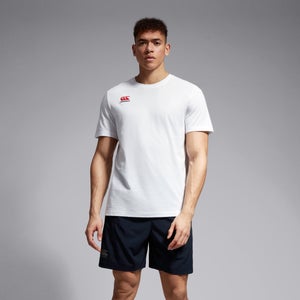 MENS SMALL LOGO COTTON TEE WHITE - XS