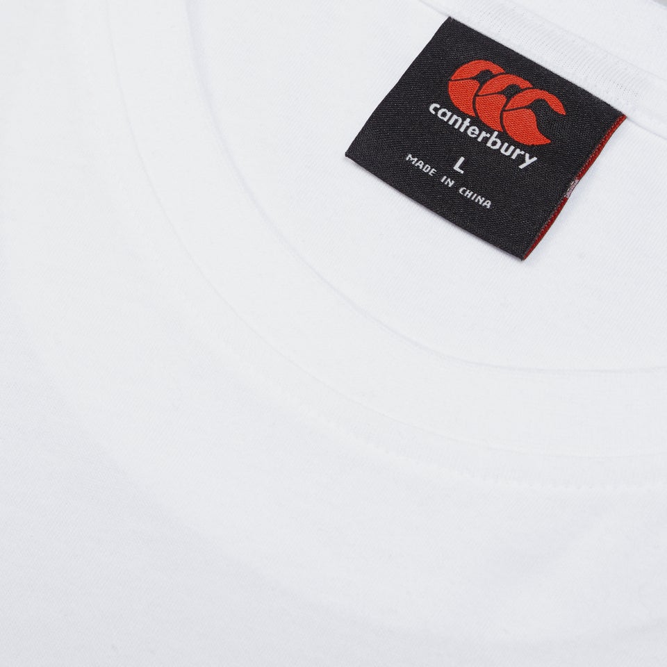 Mens Small Logo Cotton Tee White