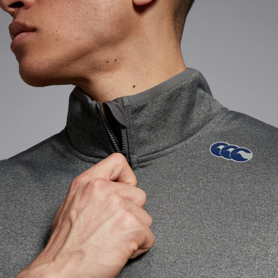 Mens Quarter Zip Fleece Grey