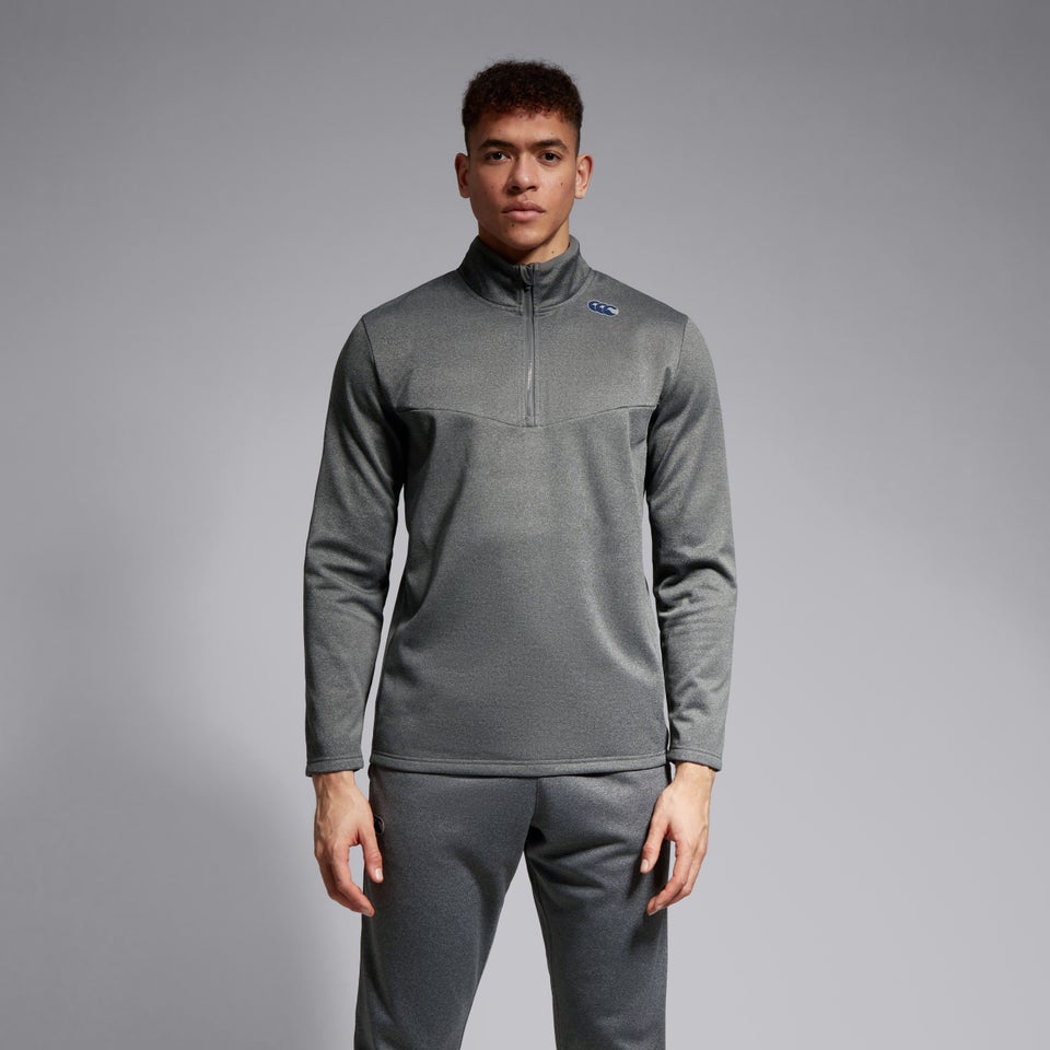 Mens Quarter Zip Fleece Grey