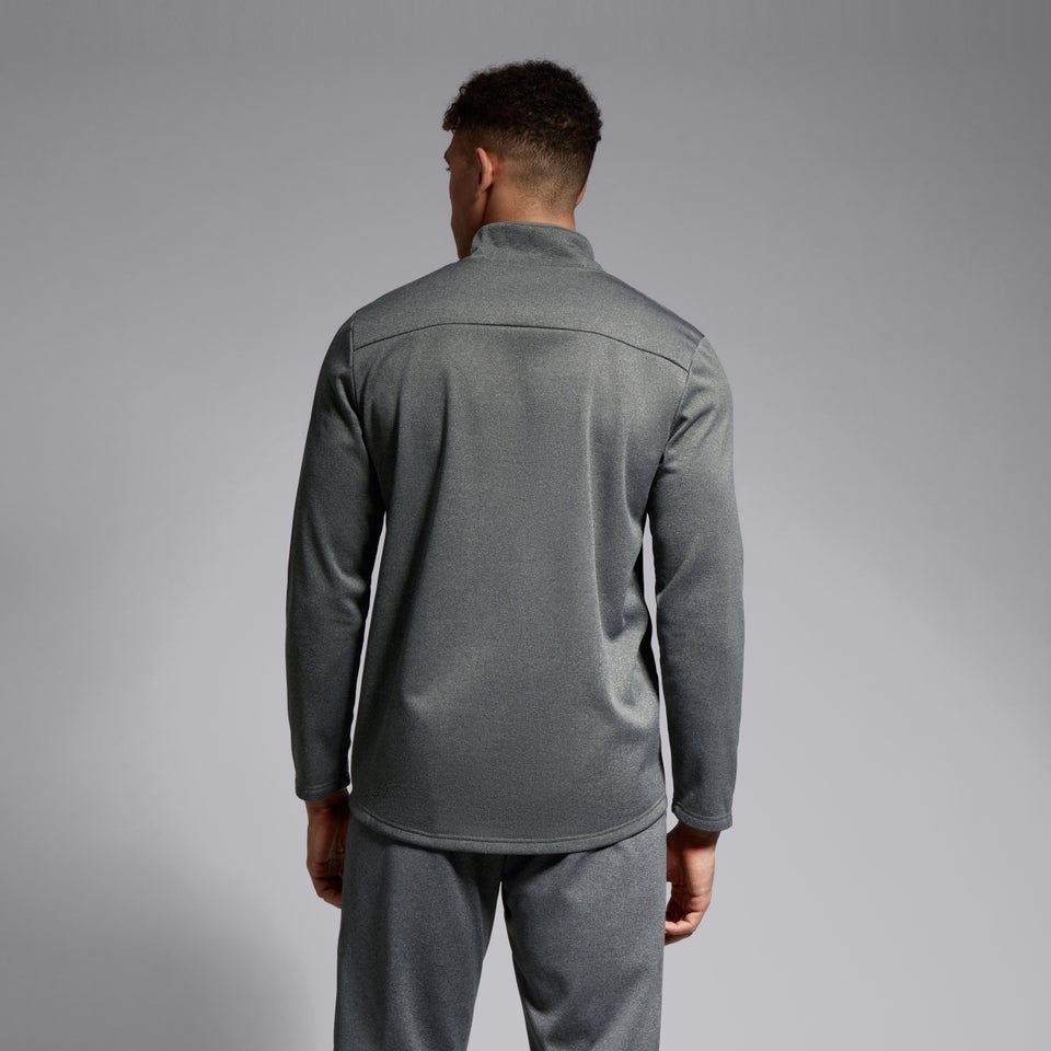 Mens Quarter Zip Fleece Grey