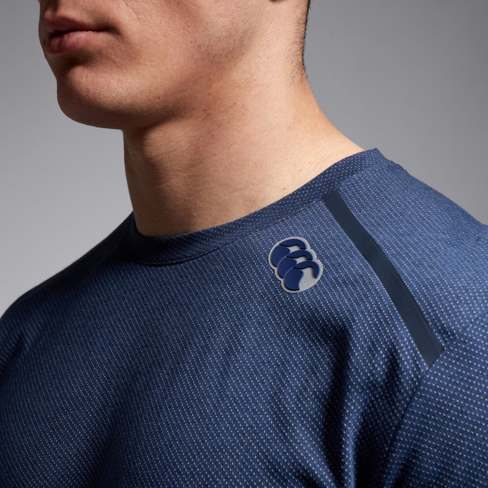 Mens Short Sleeve Training Tee Blue