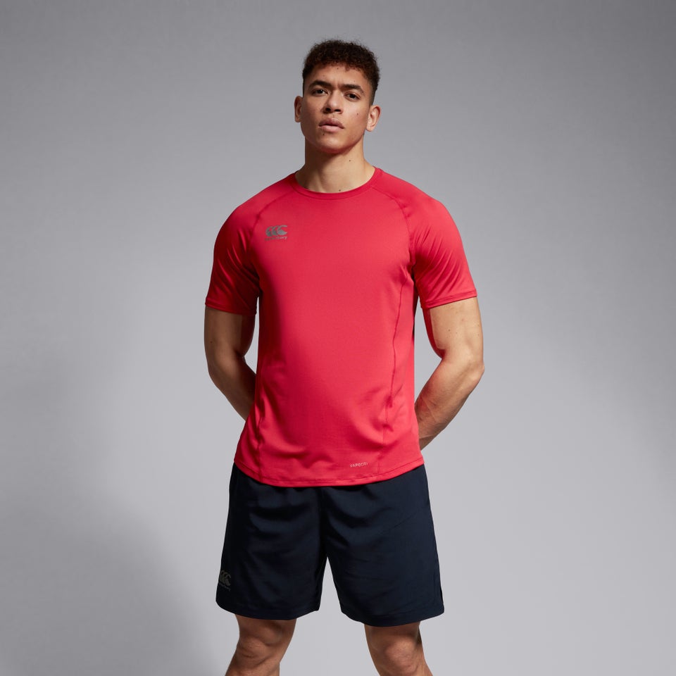 CANTERBURY SMALL LOGO SUPERLIGHT TEE AM RED