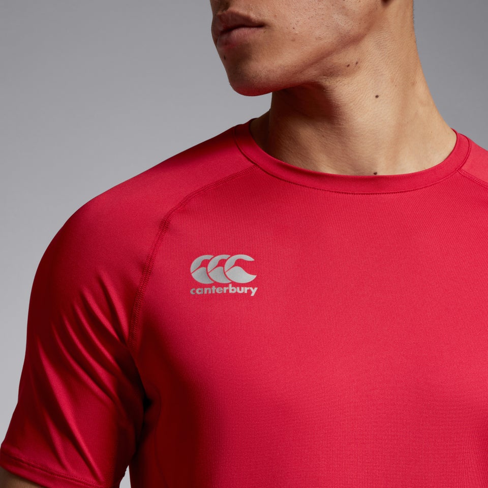 CANTERBURY SMALL LOGO SUPERLIGHT TEE AM RED