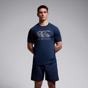 MENS LARGE LOGO SUPERLIGHT TEE NAVY - 3XL