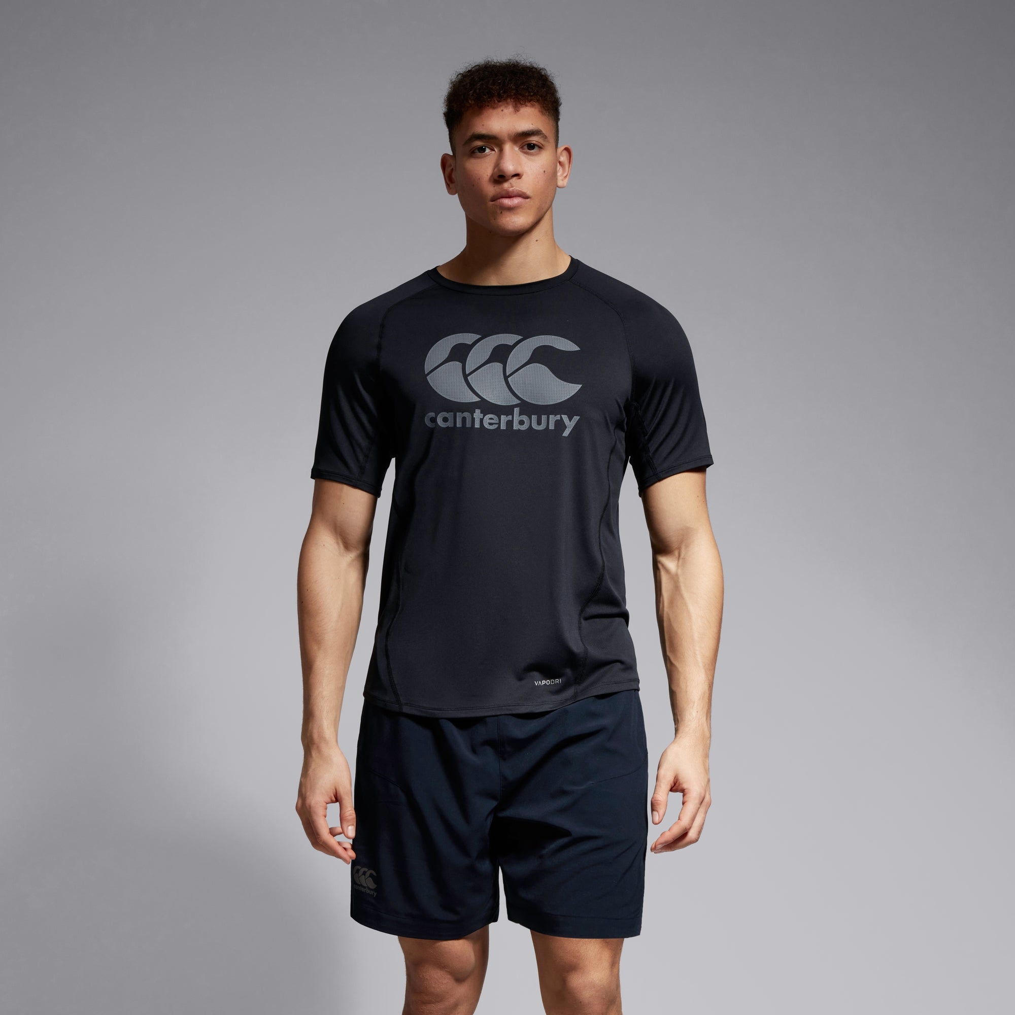 CANTERBURY LARGE LOGO SUPERLIGHT TEE AM BLACK | Canterbury Australia