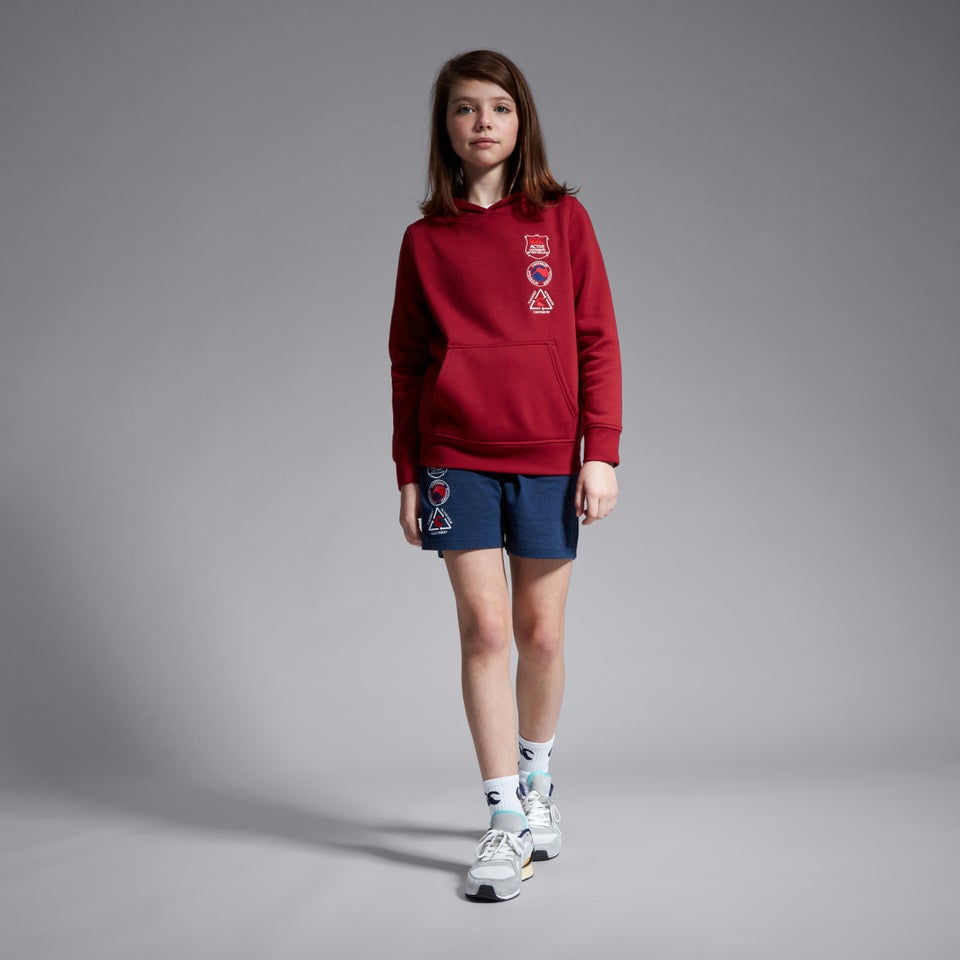 Junior Unisex Overhead Hoody Red