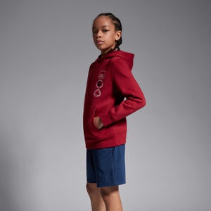 Junior Unisex Overhead Hoody Red