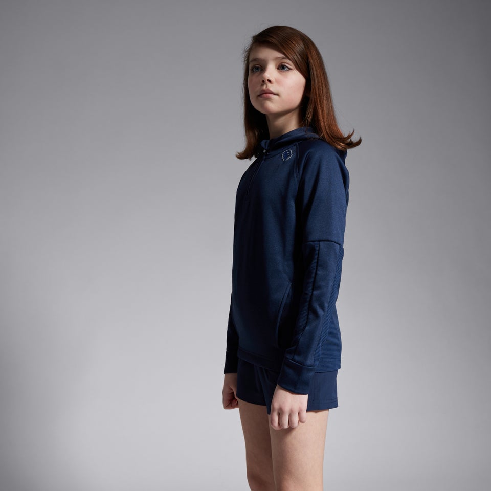 Junior Unisex Overhead Training Hoody Blue