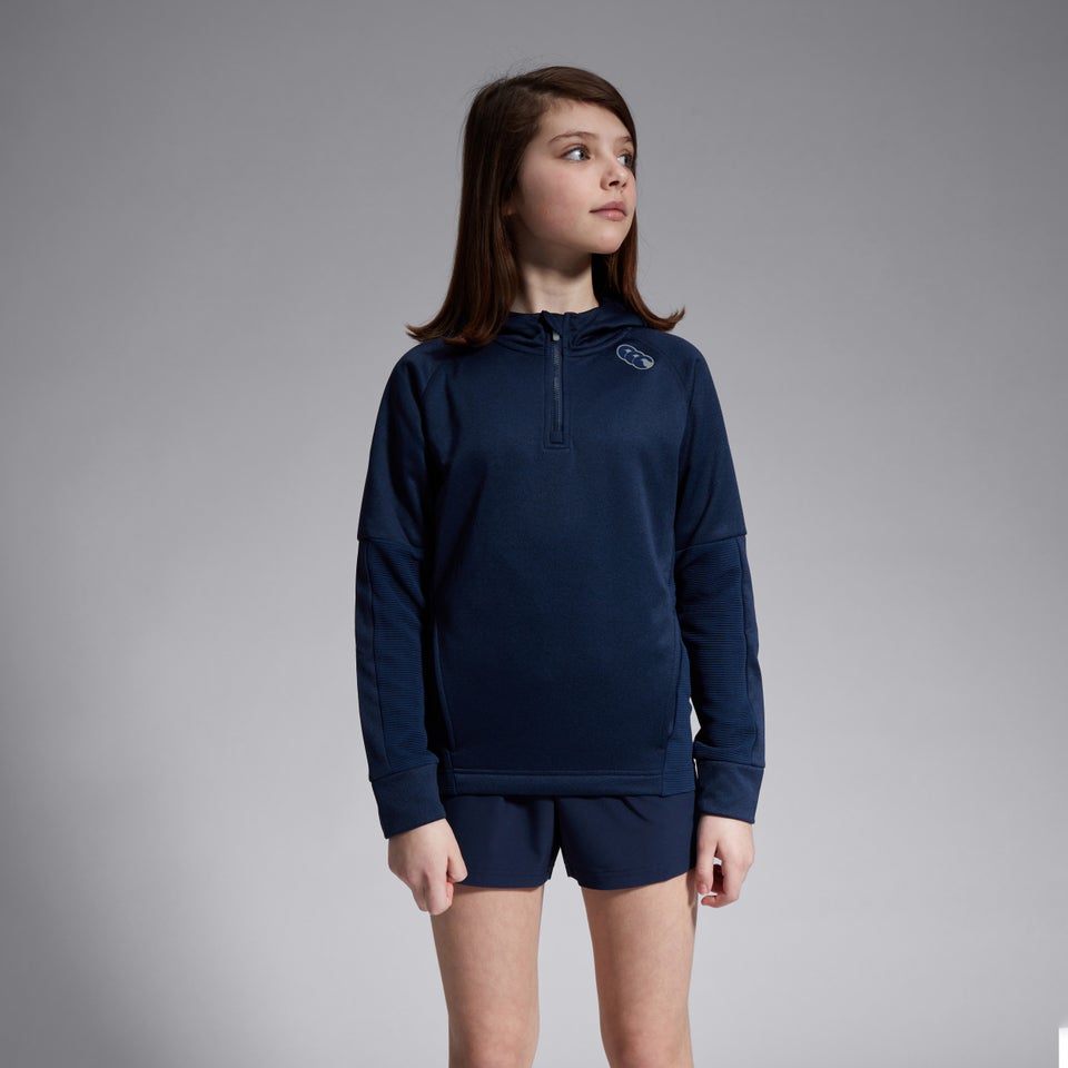 Junior Unisex Overhead Training Hoody Blue