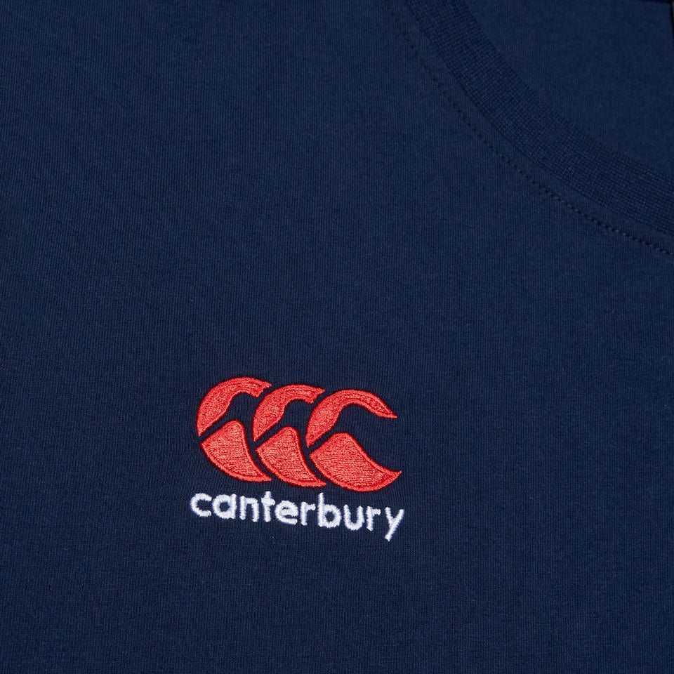 Mens Small Logo Cotton Tee Navy