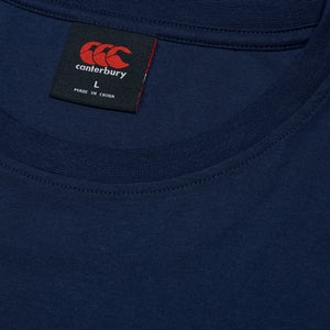 Mens Small Logo Cotton Tee Navy