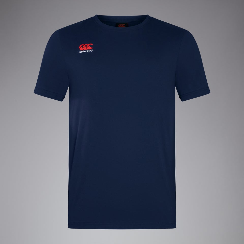 Mens Small Logo Cotton Tee Navy