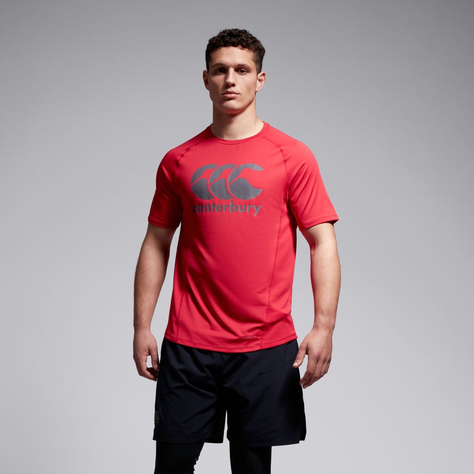 Mens Large Logo Superlight Tee Red