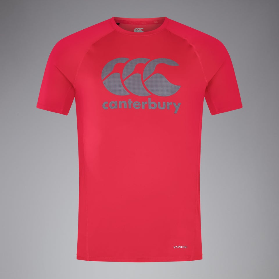 CANTERBURY LARGE LOGO SUPERLIGHT TEE AM RED