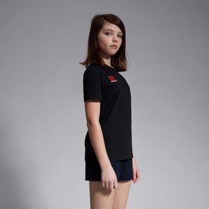 CANTERBURY SMALL LOGO COTTON TEE K JU BLACK