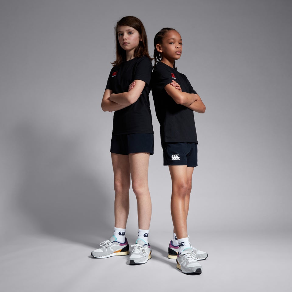 CANTERBURY SMALL LOGO COTTON TEE K JU BLACK