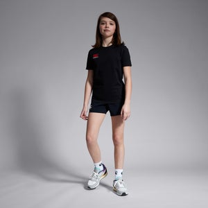 Junior Unisex Small Logo Cotton Tee Black
