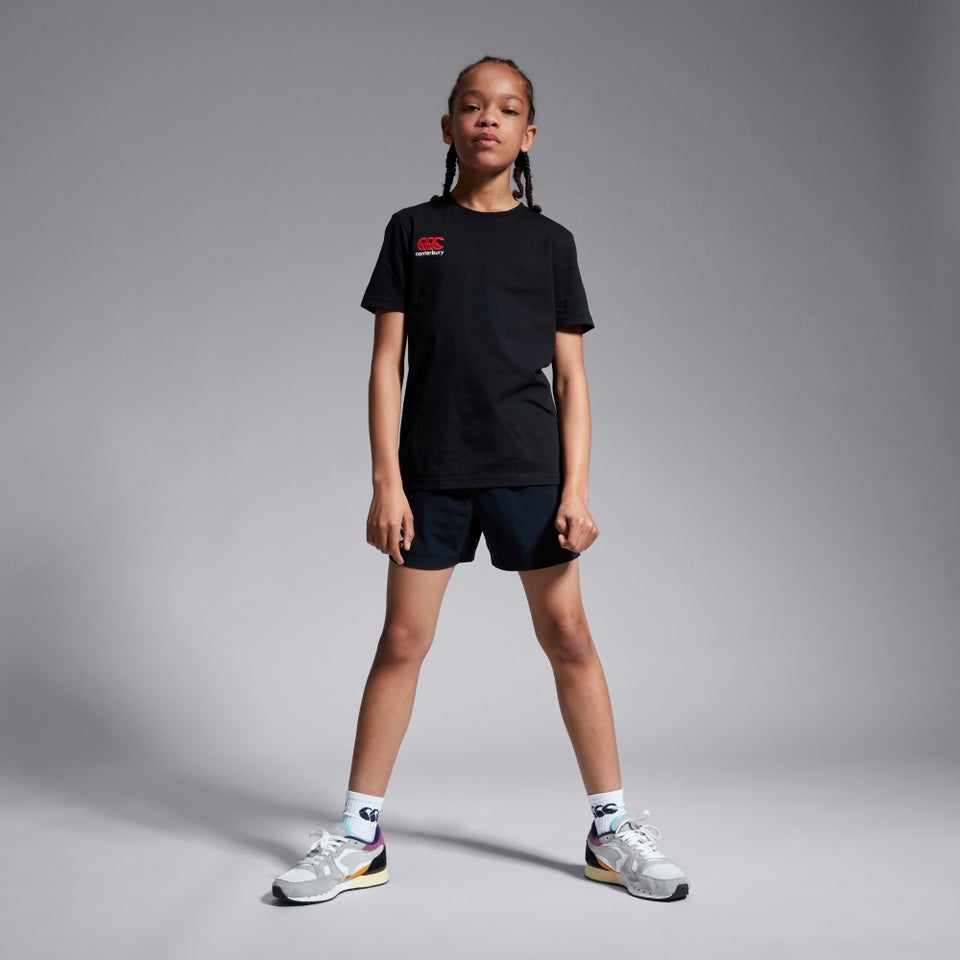 CANTERBURY SMALL LOGO COTTON TEE K JU BLACK