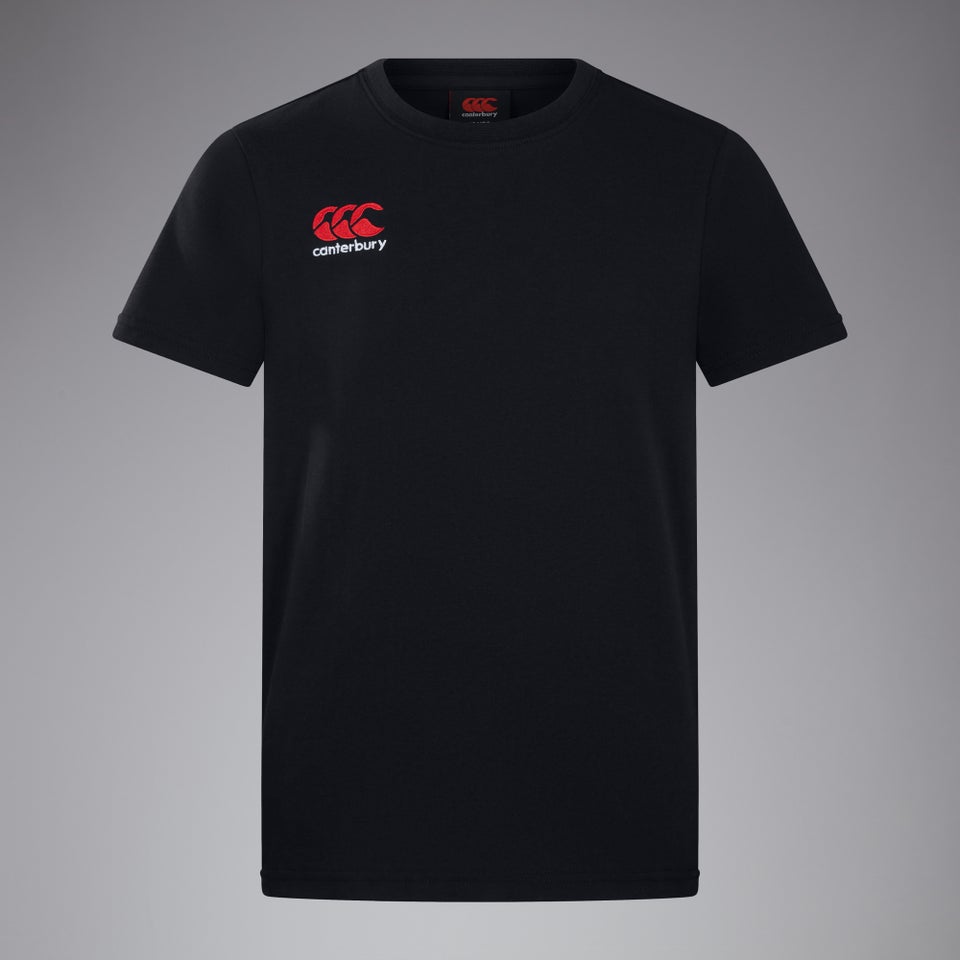 CANTERBURY SMALL LOGO COTTON TEE K JU BLACK