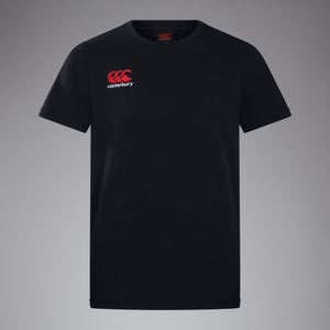 CANTERBURY SMALL LOGO COTTON TEE K JU BLACK