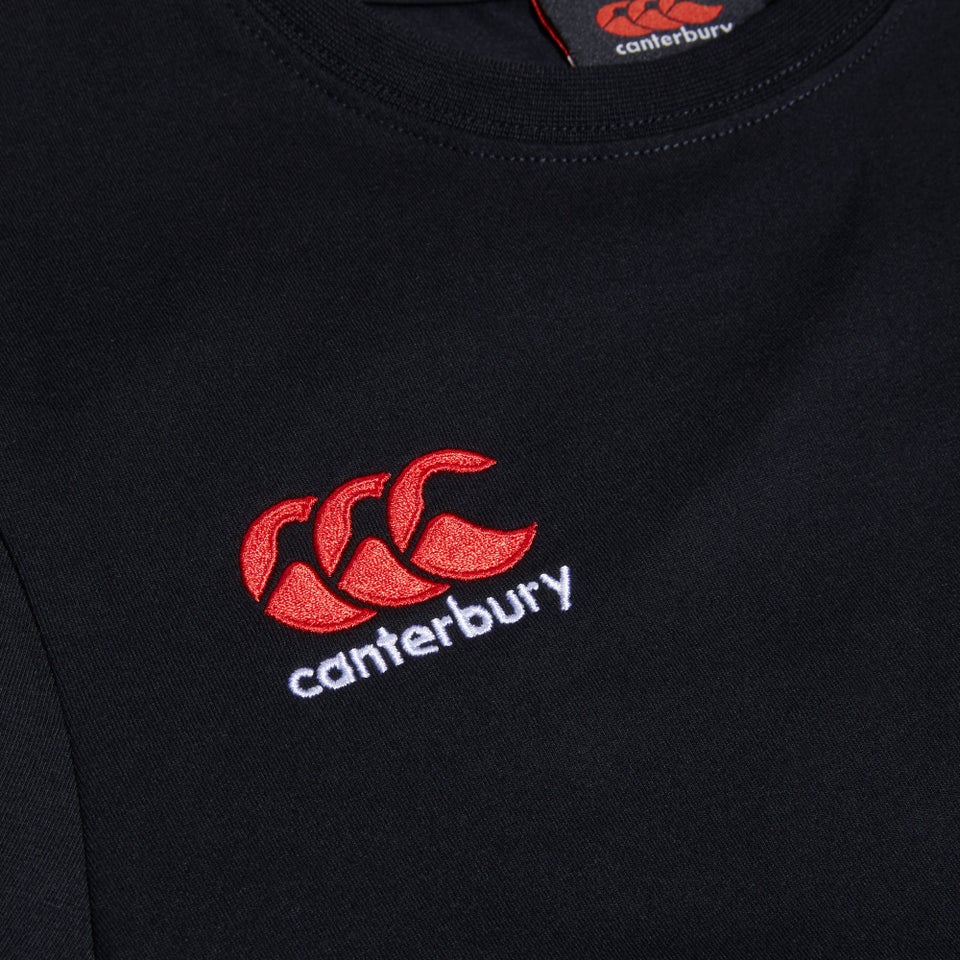 CANTERBURY SMALL LOGO COTTON TEE K JU BLACK