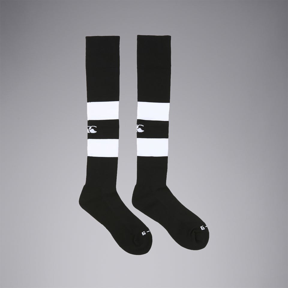 Unisex Club Hooped Sock Black/White