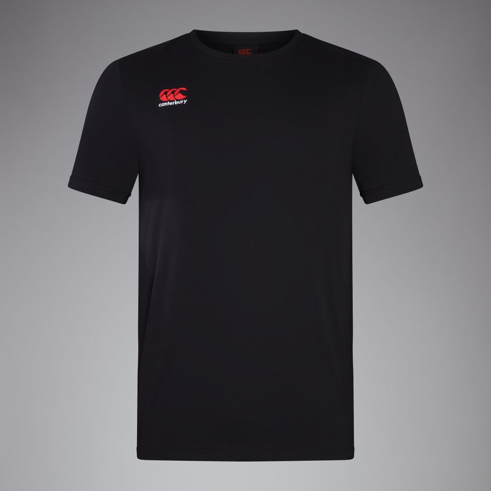 Mens Small Logo Cotton Tee Black