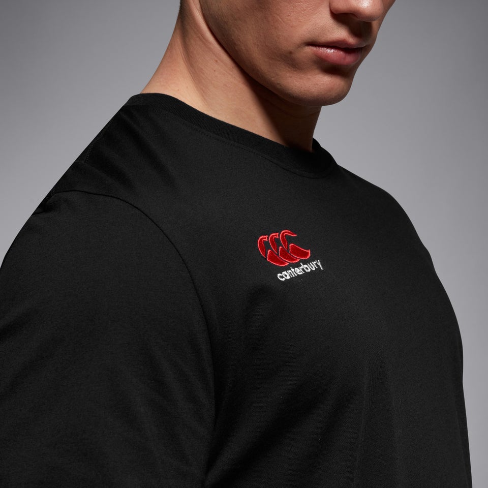 Mens Small Logo Cotton Tee Black