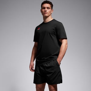 Mens Small Logo Cotton Tee Black