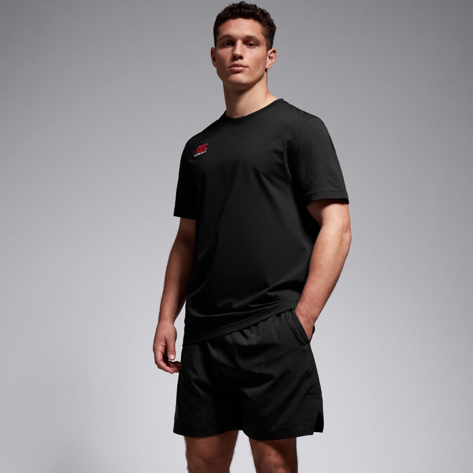 Mens Small Logo Cotton Tee Black