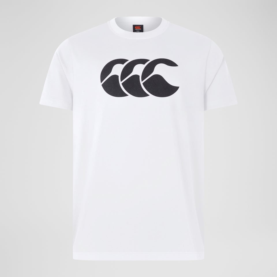 Mens CCC Cotton Logo Tee White