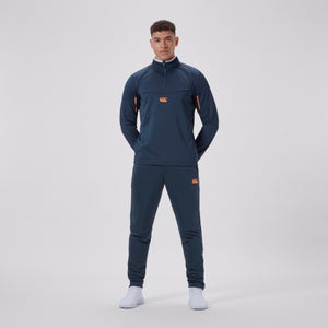 Mens 1/4 Zip Fleece Top Navy