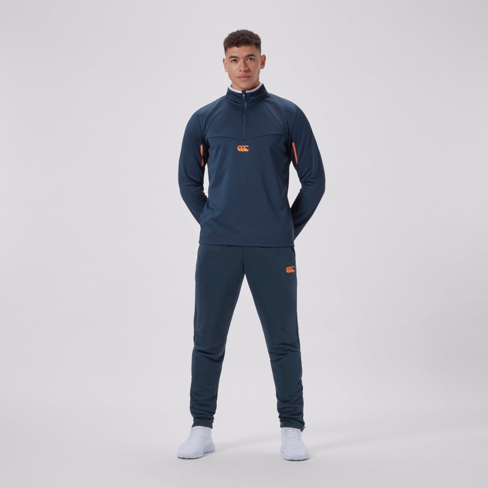 Mens 1/4 Zip Fleece Top Navy