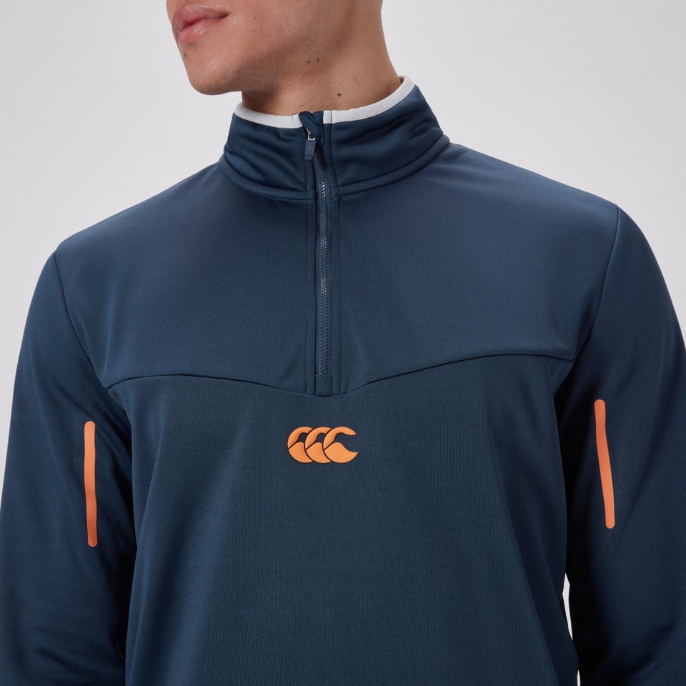 Mens 1/4 Zip Fleece Top Navy