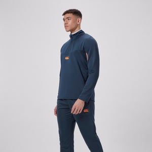 Mens 1/4 Zip Fleece Top Navy