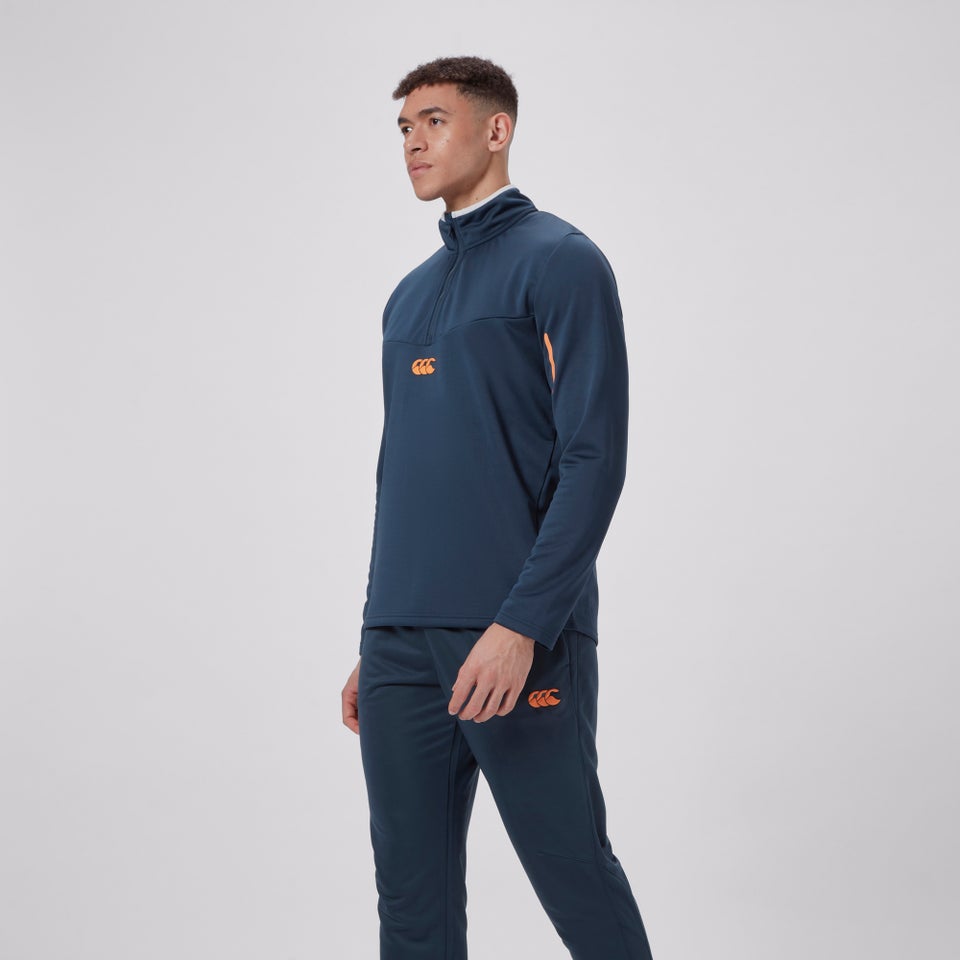 Mens 1/4 Zip Fleece Top Navy