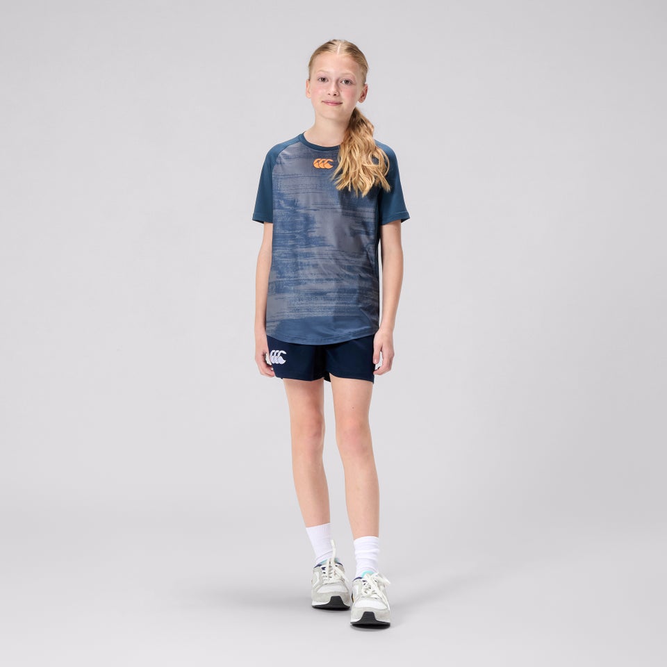 Junior Unisex Vapodri Graphic Superlight Tee Navy